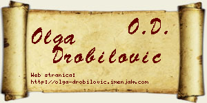 Olga Drobilović vizit kartica